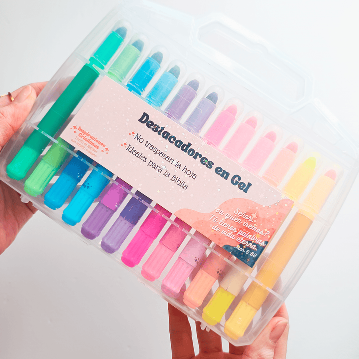 Set de 12 Destacadores de Gel con Maletín 1
