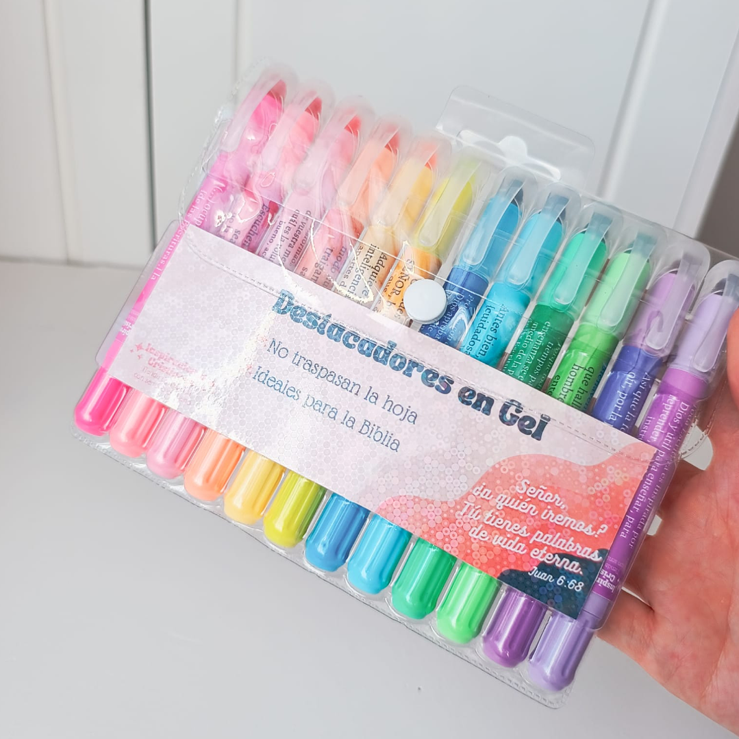 Set de 12 Destacadores de Gel (Estuche Blando) 1