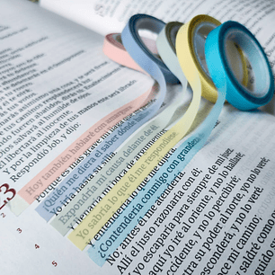 Set de 5 Destacadores en Rollo – Colores Pastel