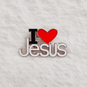 Pins I ❤️ Jesus plateado / dorado