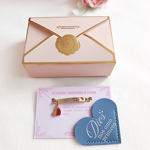 Set Pulsera + Marcapáginas – Amor eterno