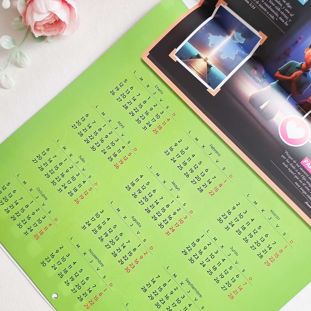 Calendario Mural 2026 – 4 Diseños Disponibles 13