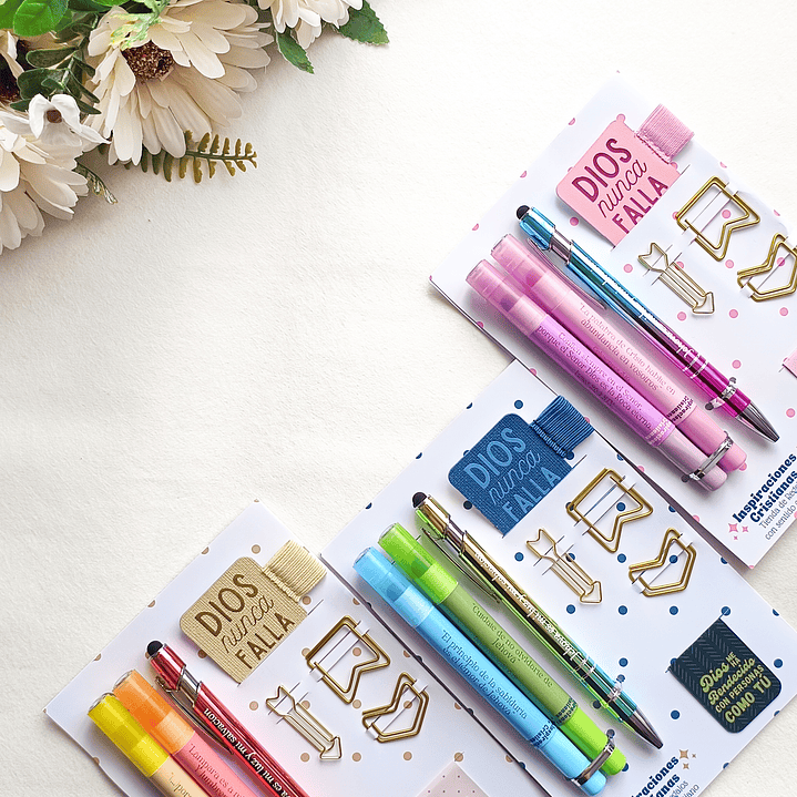 Set para apuntes “Dios me ha bendecido con personas como tú” 1