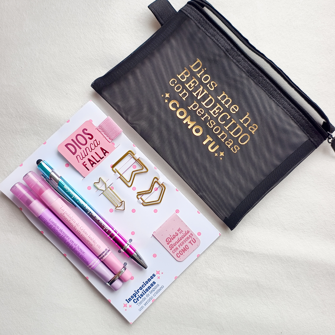 Set para apuntes “Dios me ha bendecido con personas como tú” 3