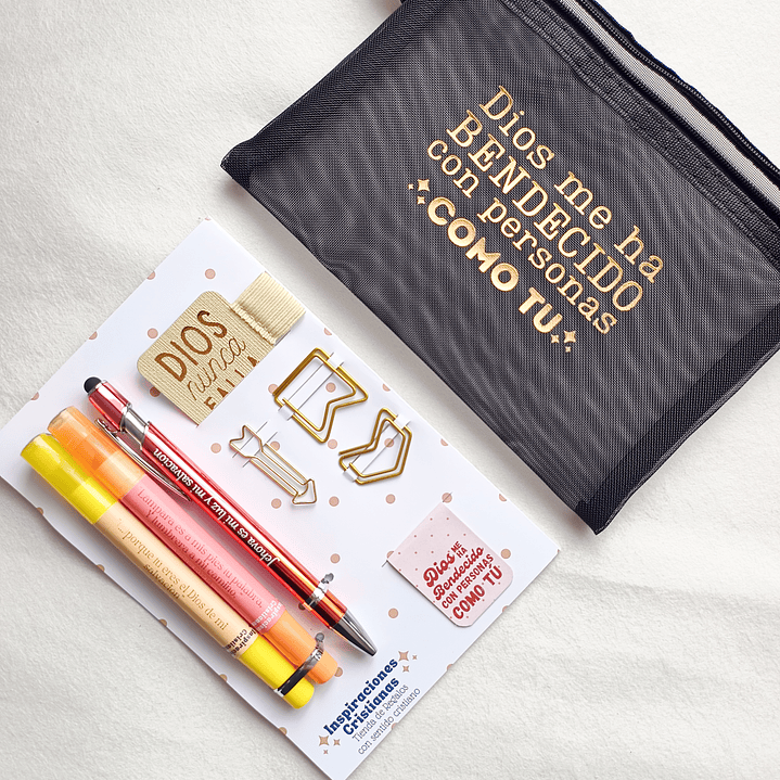 Set para apuntes “Dios me ha bendecido con personas como tú” 4