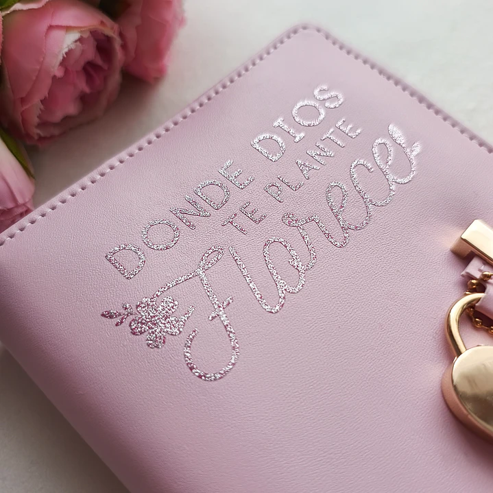 Libreta Eterna con Candado “Donde Dios te plante, florece” 6