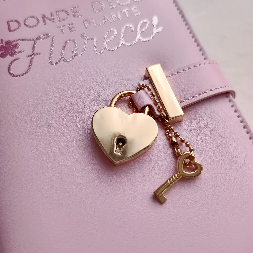 Libreta Eterna con Candado “Donde Dios te plante, florece” 7