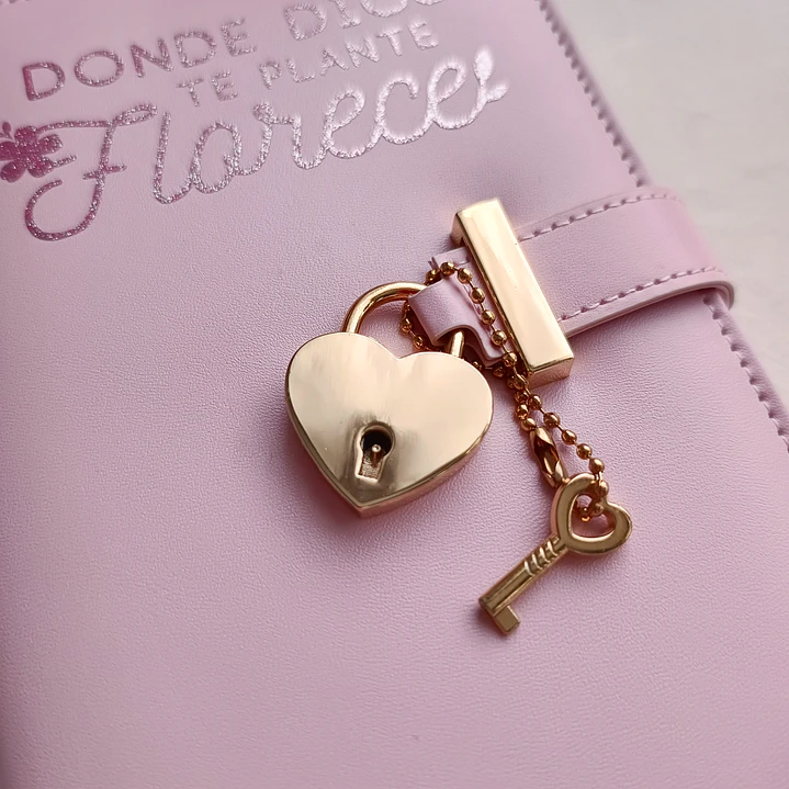 Libreta Eterna con Candado “Donde Dios te plante, florece” 7