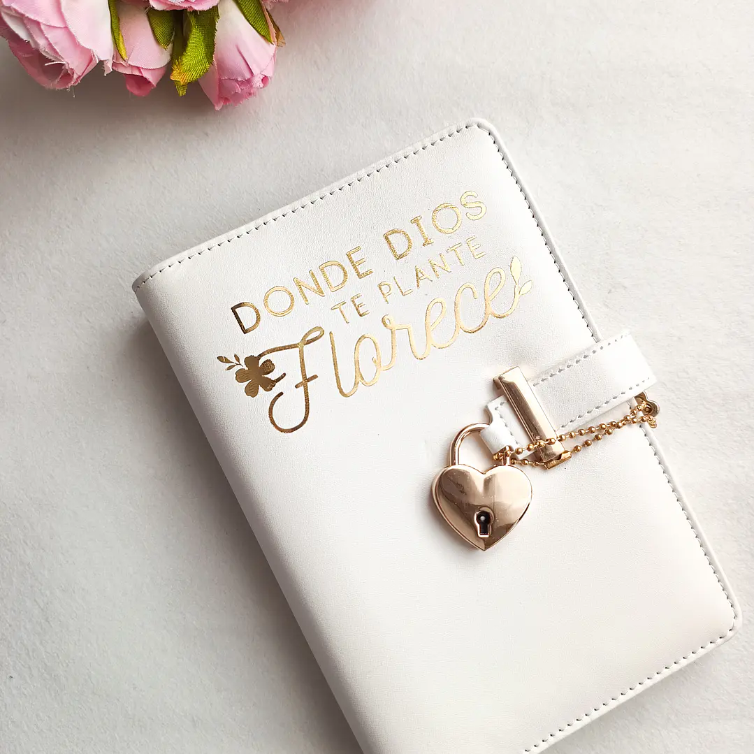 Libreta Eterna con Candado “Donde Dios te plante, florece” 4
