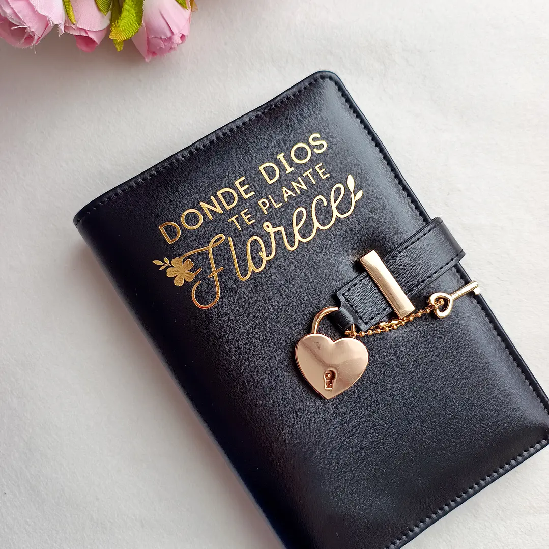 Libreta Eterna con Candado “Donde Dios te plante, florece” 5