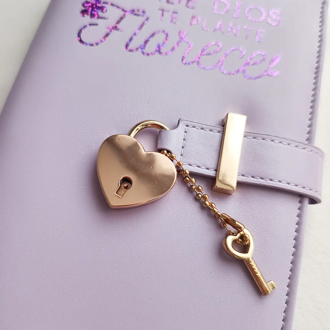 Libreta Eterna con Candado “Donde Dios te plante, florece” 16