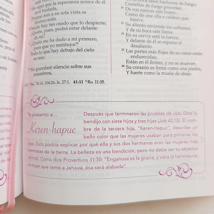 Biblia de la Mujer Conforme al Corazón de Dios – Reina Valera 1960, Tapa Imitación Piel blanca floral 11