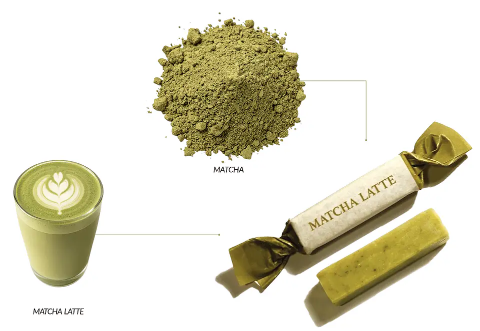 Frasco Vidrio tapa madera Caluga Matcha Latte 300 Gramos 2