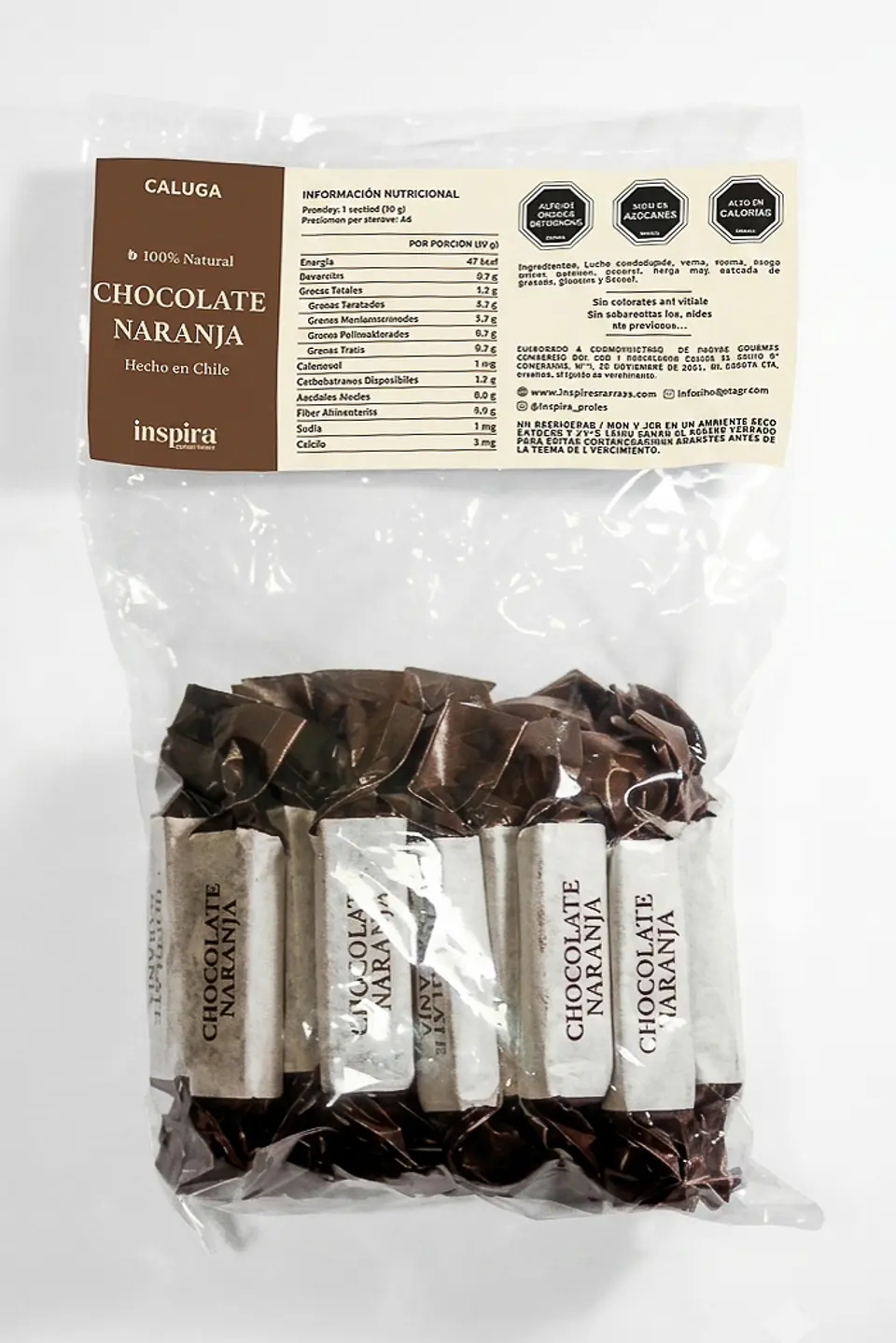 Caluga Chocolate Naranja Bergamota Latte 30 Unidades 1
