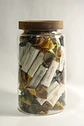 Frasco Vidrio tapa madera Caluga Colleccion Mix 300 Gramos - Miniatura 1