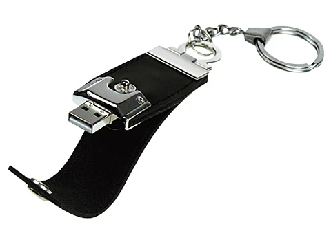 Llavero-Pendrive 4GB Simil Cuero CON LOGO