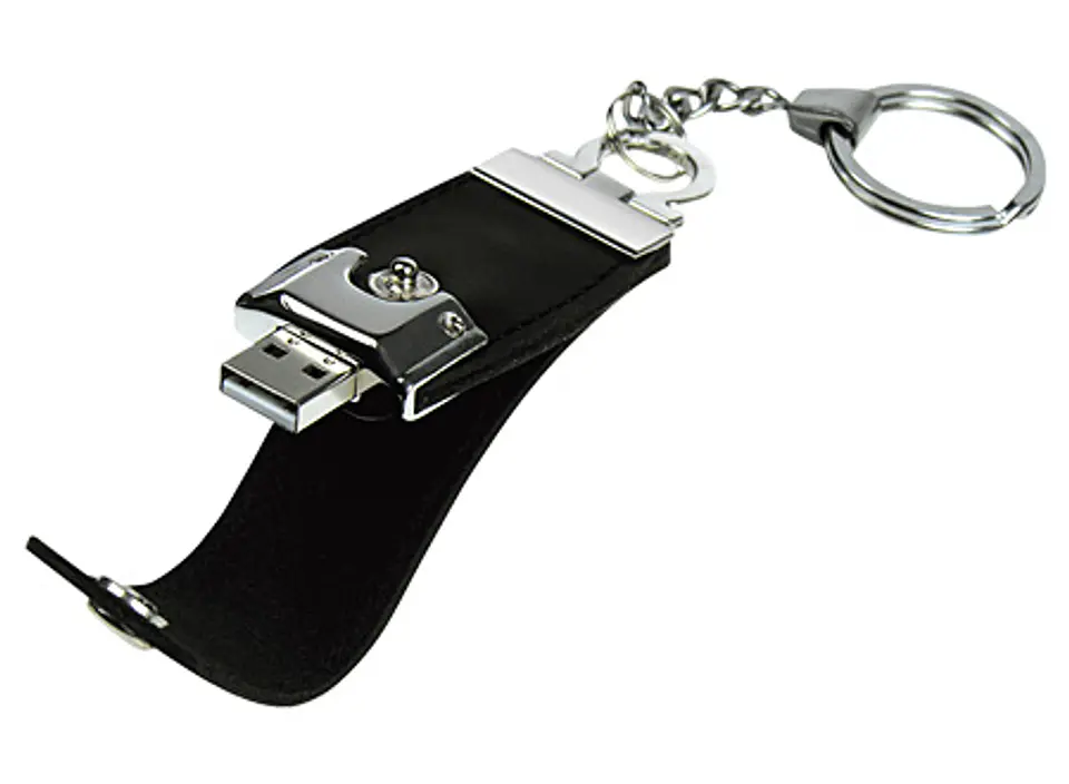 Llavero-Pendrive 4GB Simil Cuero CON LOGO 1