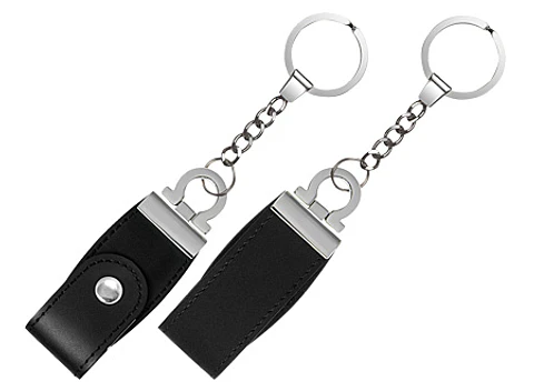 Llavero-Pendrive 4GB Simil Cuero CON LOGO