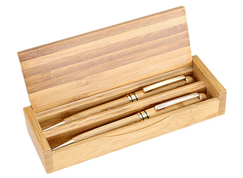 Set de Escritura de Bamboo 100 unidades grabdo o impreso