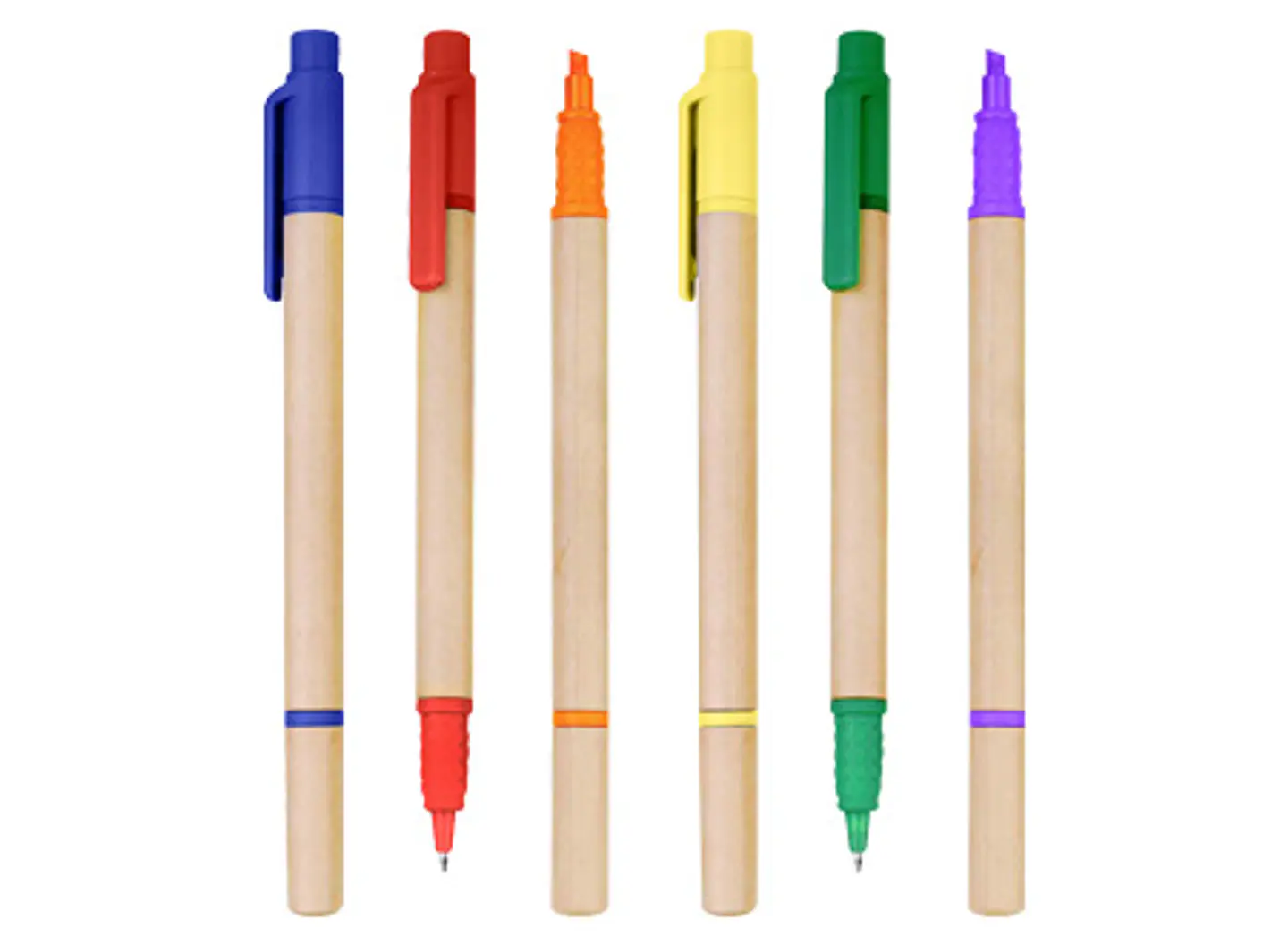 Bolígrafo Ecológico con Destacador 100 unidades con logo full color 1