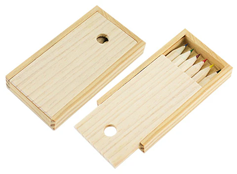 Set Lápices Colores Madera 100 unidades con logo en caja