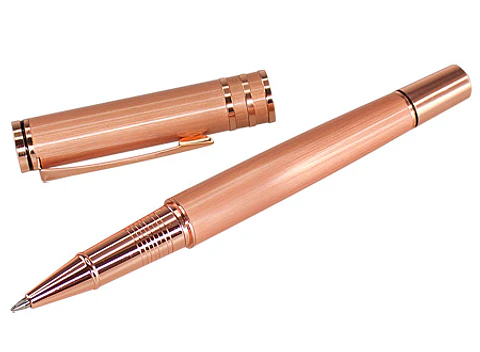 Roller Pen Metálico Encobrizado 50 unidades Grabado en laser