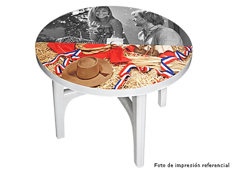 Mesa Plástica Redonda