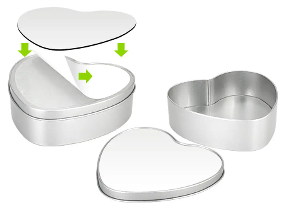 Caja Metálica Corazón Sublimación 3