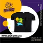 Polera NEGRA con impresión directa  - Miniatura 1