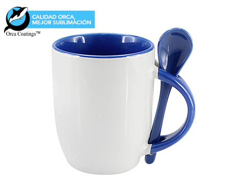 Tazón Cerámico Sublimación con Cuchara