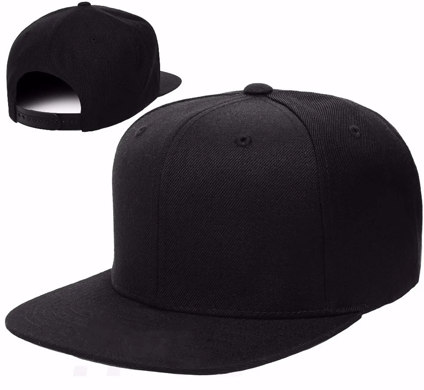 jockey tipo Snapback color negro con estampado 1
