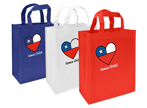 Bolsa TNT Vamos Chile 25 x 30 x 8 cm aprox.