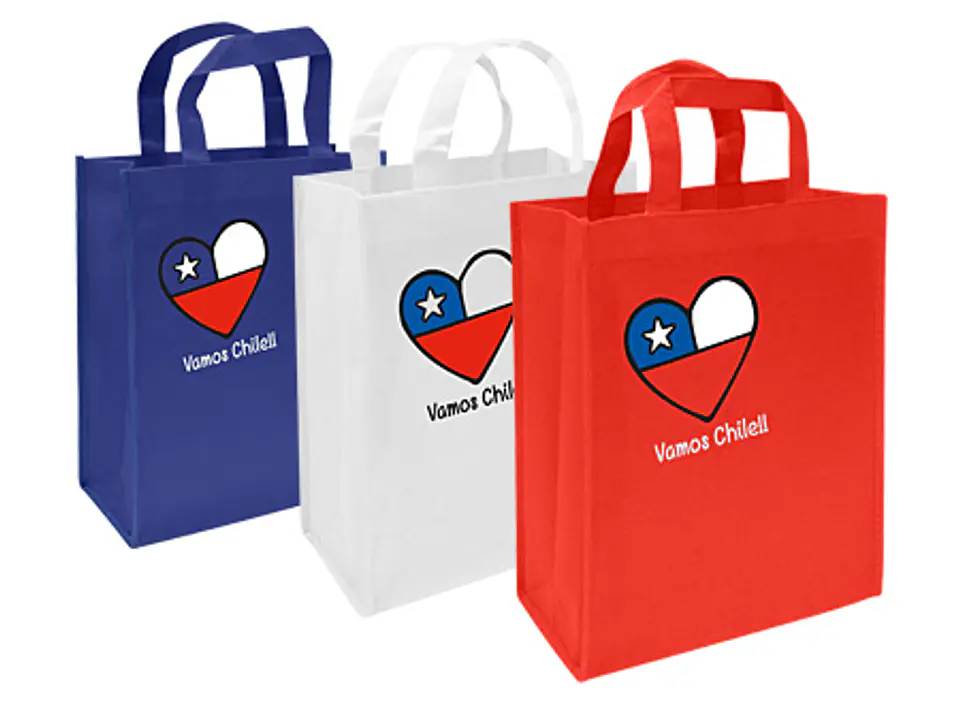 Bolsa TNT Vamos Chile 25 x 30 x 8 cm aprox. 1