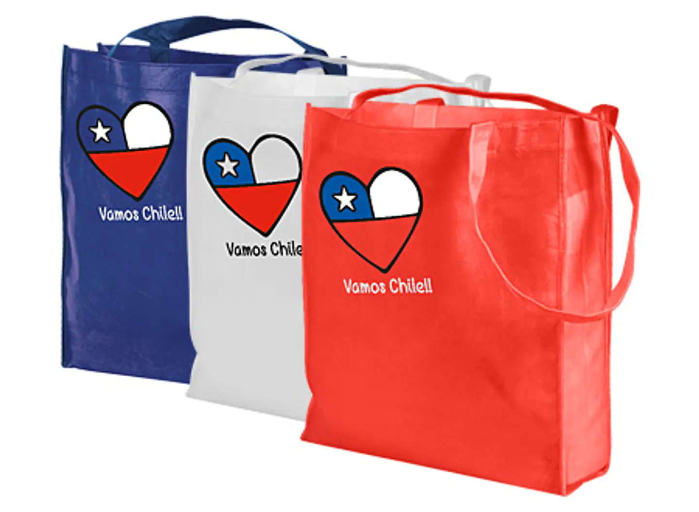 Bolsa TNT Vamos Chile 30 x 40 x 12 cm aprox. 1
