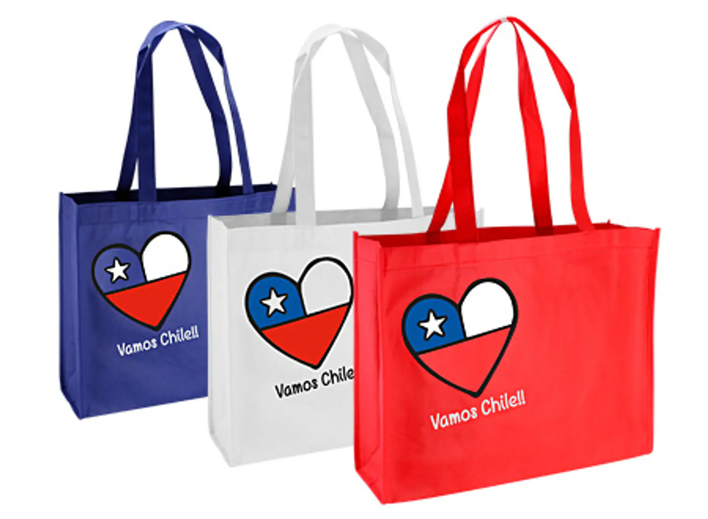 Bolsa TNT Vamos Chile 40 x 30 x 12 cm aprox. 1
