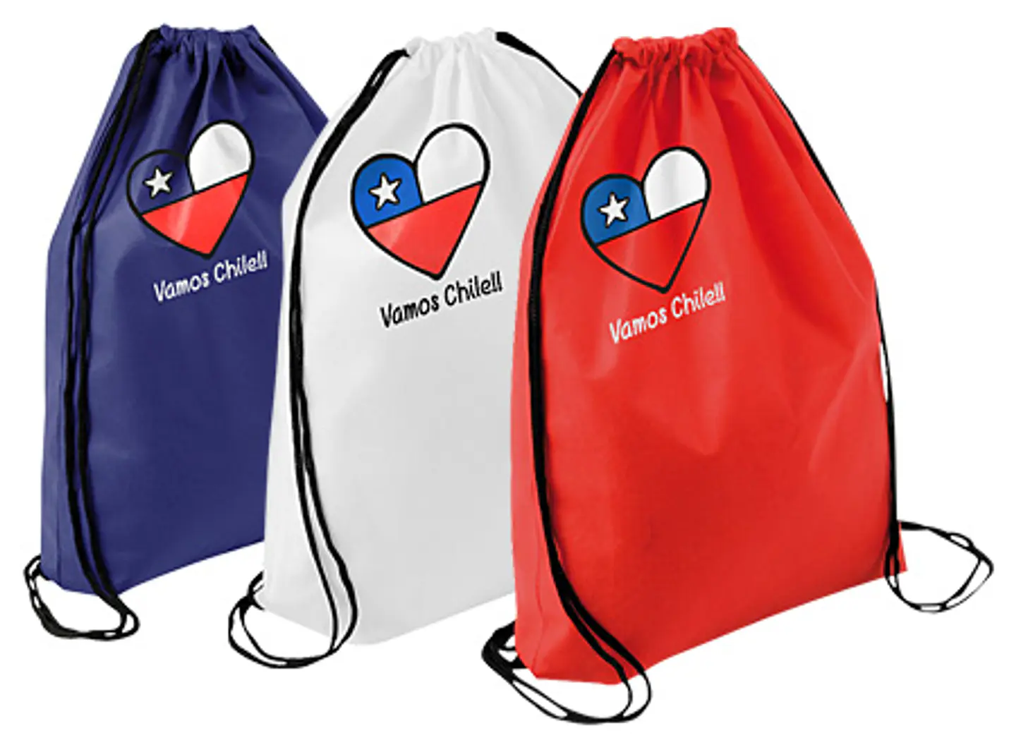 Mochila tipo Morral Vamos Chile!! 34 x 44 cm. 1