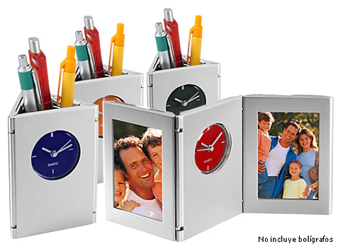 Porta-Lápices con Reloj