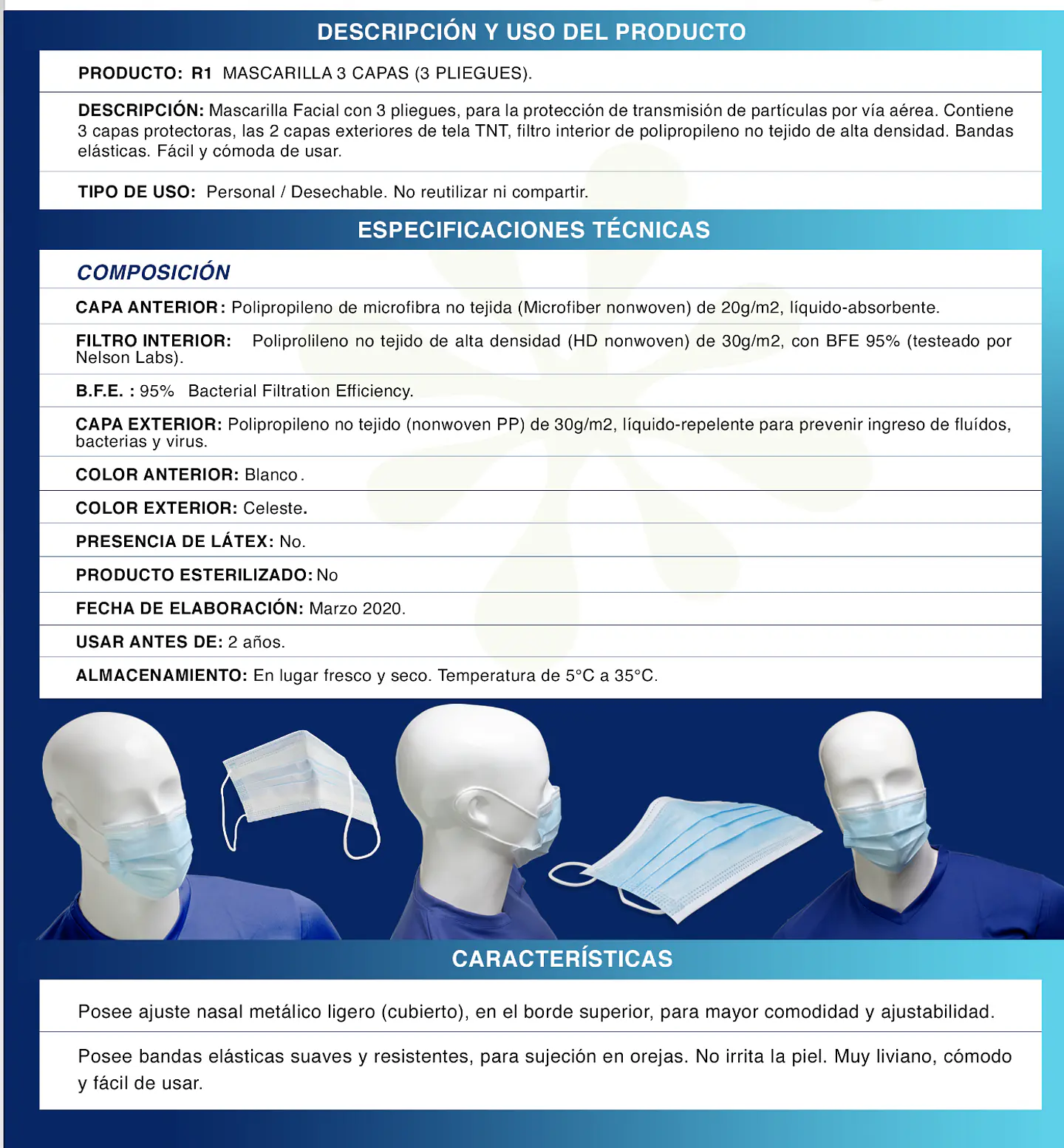 Mascarilla 3 capas No-médica 6