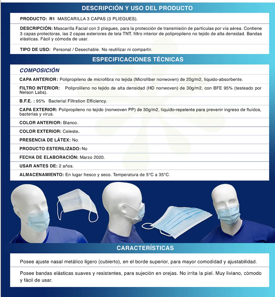 Mascarilla 3 capas No-médica 6