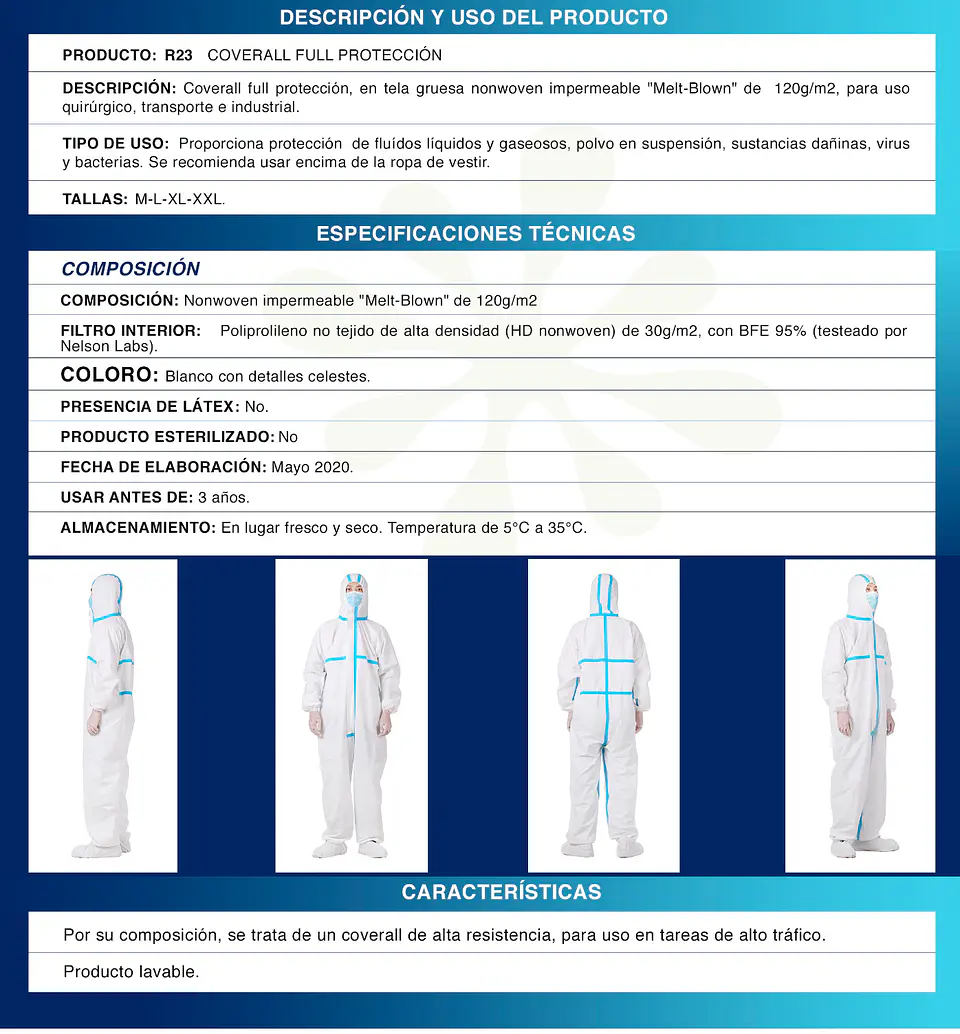 Coverall full protección 7