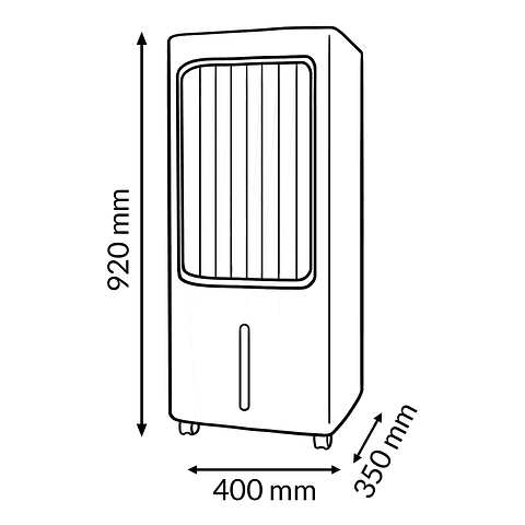 Ar Condicionado Evaporativo Portátil Airmax 4800M3/h 30L 3