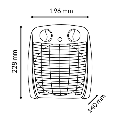 Aquecedor Elétrico White Broken Comfort 2000W 6