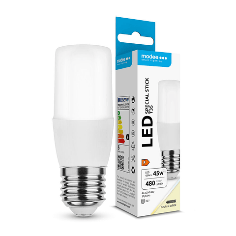 LÂMPADA LED SPECIAL STICK T35 4.9W E27 270º 4000K (480 LÚMENS) 1
