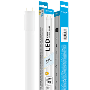 LÂMPADA LED TUBO T8 VIDRO 24W 1500MM 6000K (2880 LÚMENS) 