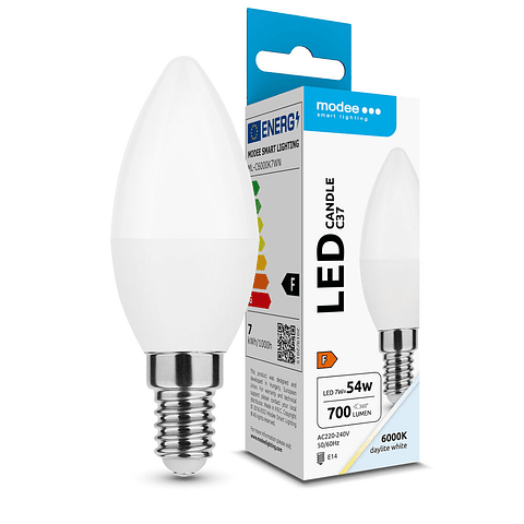 LÂMPADA LED VELA C37 7W E14 360º 6000K (700 LÚMENS) 1