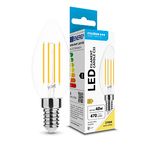 LÂMPADA LED VELA FILAMENTO C35 4W E14 360º 2700K (470 LÚMENS) 