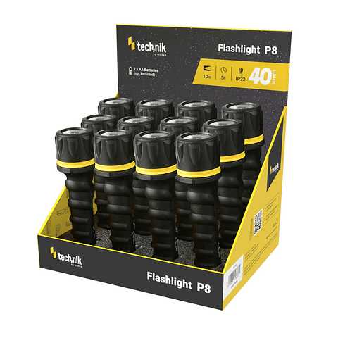 LANTERNA TECHNIK P8 PILHAS 2xAA (NÃO INCLUÍDAS) 40 LÚMENS  1
