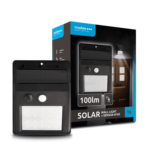 APLIQUE PAREDE LED SOLAR C/SENSOR IP44 6000K (100 LÚMENS) 1