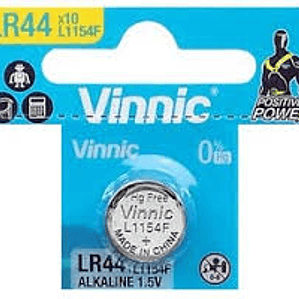 Pilha Alcalina 1,5V VINNIC (G13/AG13/L1154/LR44/157/V13GA/RW82/A76) 