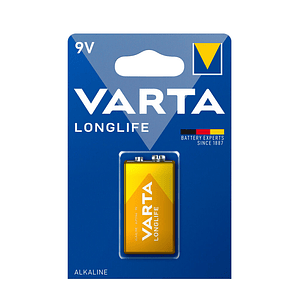 PILHA ALCALINA LONG LIFE VARTA 9V 6LR61 